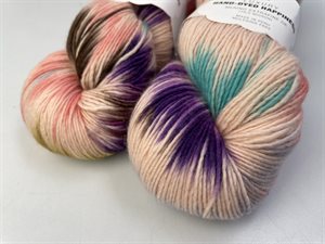 Luxury hand-dyed happiness merinould - i smukke pudder / violette toner
